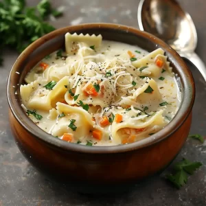 White Chicken Lasagna Soup